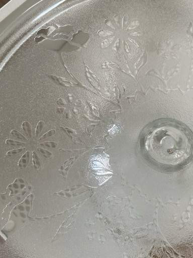 Lasinen tarjoulautanen kukkakuvioilla Rovaniemi - valokuva 3