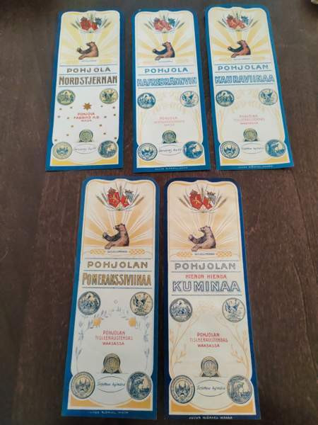 Vanhat pohjolan viinaetiketit Parkano - valokuva 1