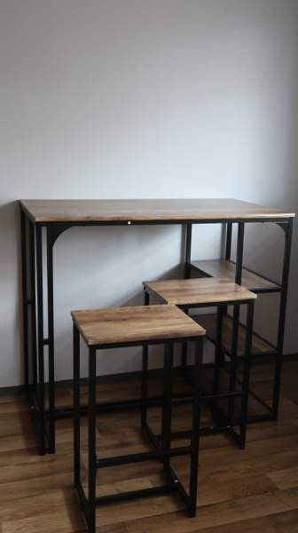 SoBuy baaripöytä hyllyillä + jakkarat Oulainen - изображение 1