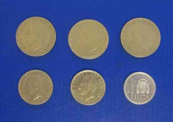 Peseta-kolikot (Espanja) 6 kpl 1975-1987 Эспоо