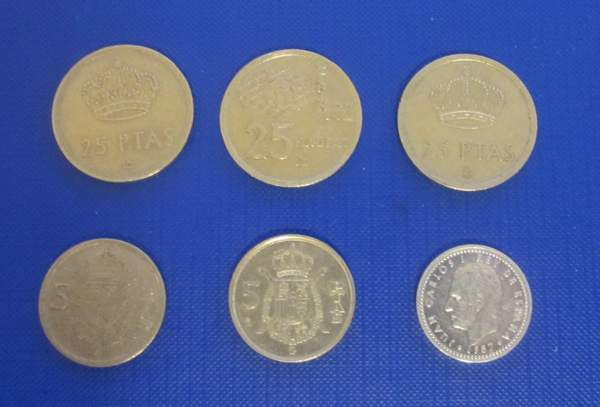 Peseta-kolikot (Espanja) 6 kpl 1975-1987 Espoo - photo 2