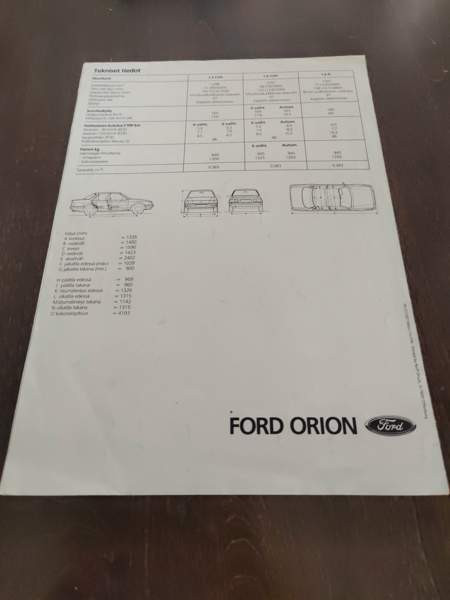 Ford orion tekniset tiedot/varusteet Parkano - photo 3