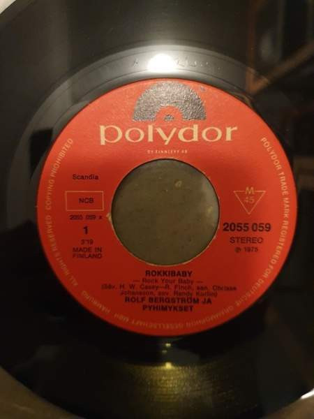 7" ROLF BERGSTRÖM & Pyhimykset - Rokkibaby - single 1975 Tampere – foto 2