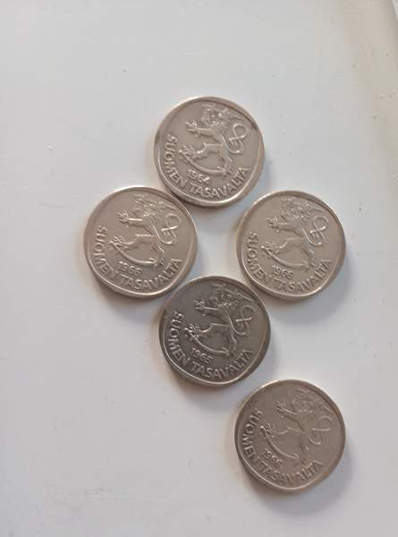 Suomen markkoja 5kpl Kaarina - photo 1