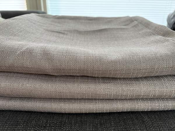 Beigenharmaat pimentävät verhot x3 Espoo - valokuva 4