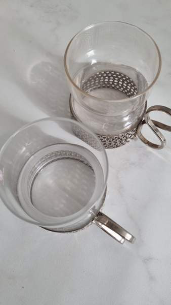 Hopean väriset Tsaikka-lasit 10 kpl Hyvinkää - valokuva 3