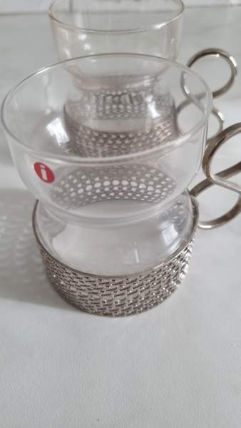 Hopean väriset Tsaikka-lasit 10 kpl Hyvinkää - valokuva 1