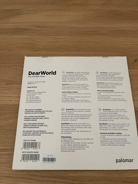 DearWorld the Pinnable Globe - karttapallo Helsinki – foto 2