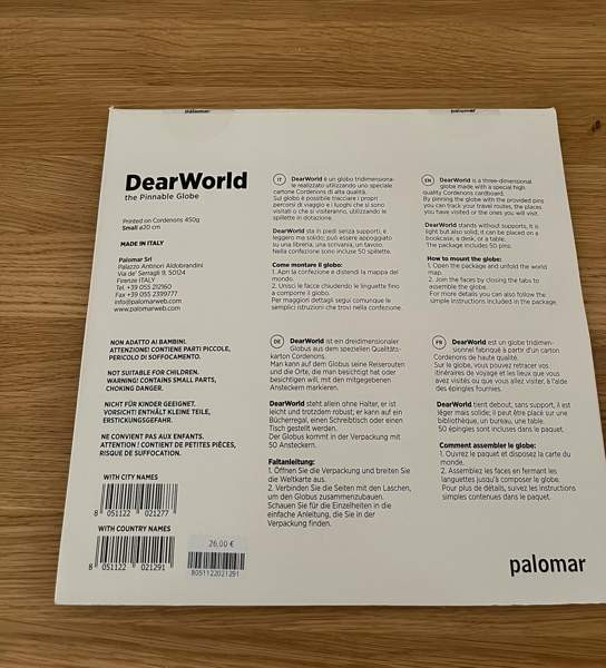 DearWorld the Pinnable Globe - karttapallo Helsinki – foto 4