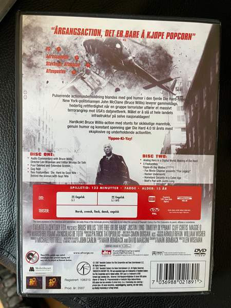 DIE Hard 4.0(2-dvd levyä) Рийхимяки - изображение 2