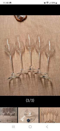 Arabia, lasit 5 kpl, Finn Crystal Karkkila - изображение 2