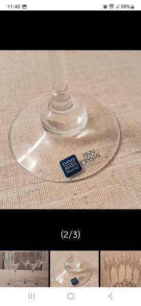 Arabia, lasit 5 kpl, Finn Crystal Karkkila - photo 3