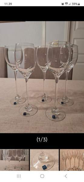 Arabia, lasit 5 kpl, Finn Crystal Karkkila - photo 1