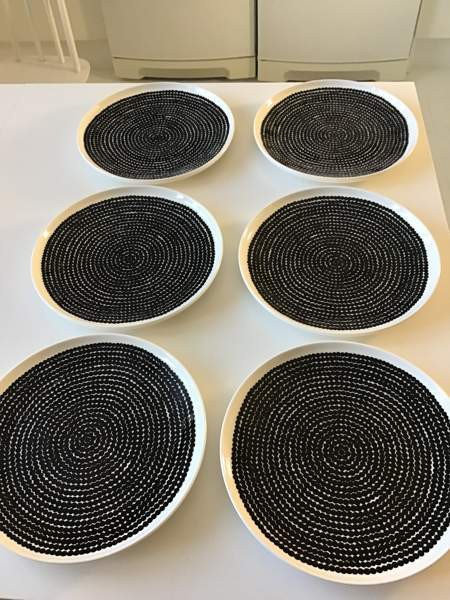 Marimekko Oiva Räsymatto lautasia 25cm 6kpl Вааса - изображение 1