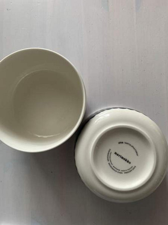 2 kpl Marimekko tummansinisiä räsymatto-kulhoja Joensuu - valokuva 2