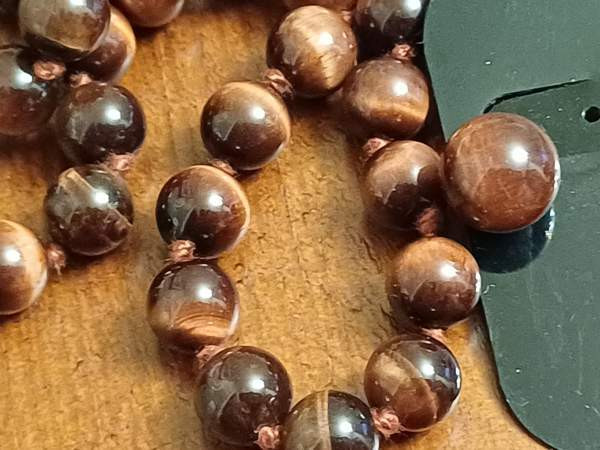 Kaulakoru ja korvakorut,  punainen tiikerinsilmä Kouvola – foto 2