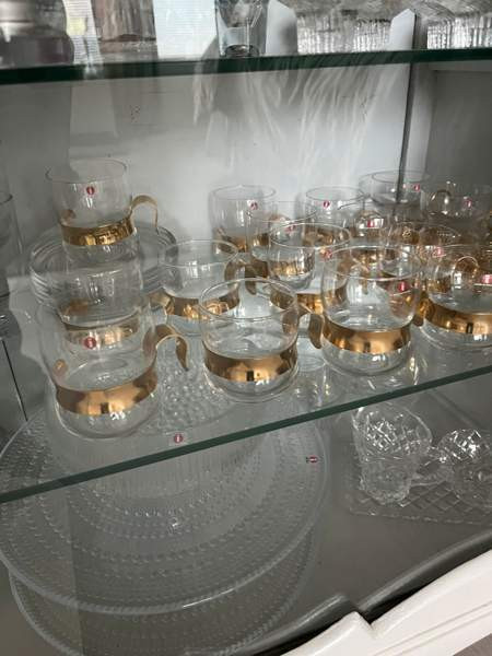 Iittala paula-kuumajuomalasit kultaisilla pidikkeillä 13kpl Oulu – foto 1