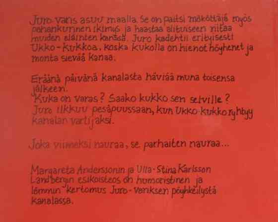 Viekas varis nimeltä Juro Espoo