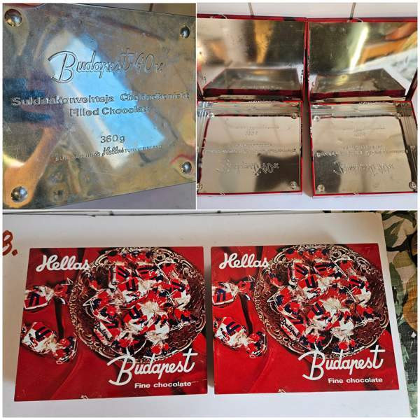 Vintage peltirasia Hellas pelti sisustus keräily Helsinki - valokuva 1