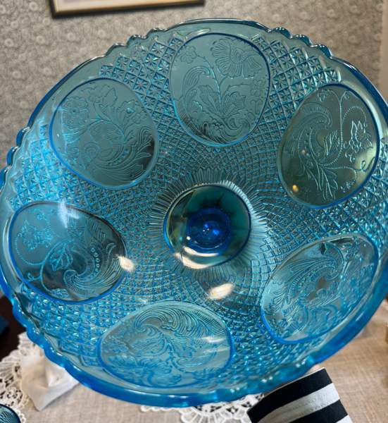 Riihimäen, turkoosin sininen iso tarjoilumalja Киркконумми - изображение 2