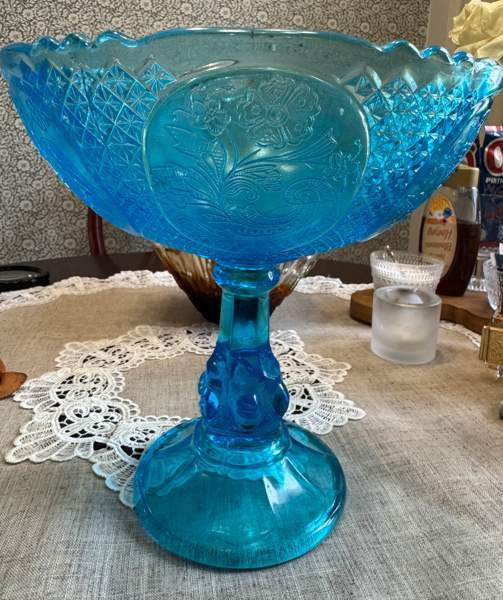 Riihimäen, turkoosin sininen iso tarjoilumalja Киркконумми - изображение 1