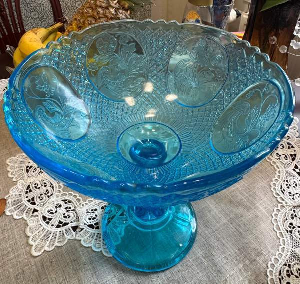 Riihimäen, turkoosin sininen iso tarjoilumalja Киркконумми - изображение 3