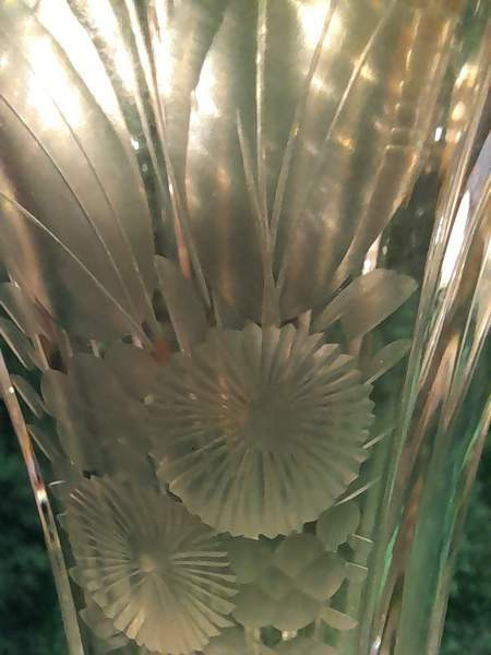 Kultakeskuksen hiottua kristallia maljakko hopea jalalla Лахти - изображение 2