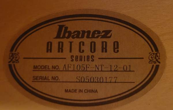 Ibanez AF 105 f nt Artcore ja Marshall CODE 25 Pori - photo 3
