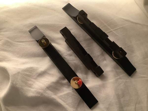 Hosco Arch Top Guitar Bridge Ebony and Brass F-2804 Turku - valokuva 3