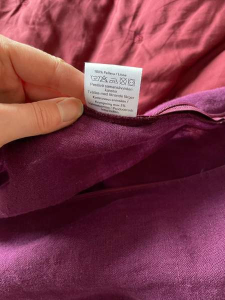 2 kpl liilat pellava koristetyynyliinat Helsinki - valokuva 4