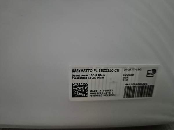 Uusi Marimekko Räsymatto pussilakana 150x210cm Alajärvi - valokuva 6