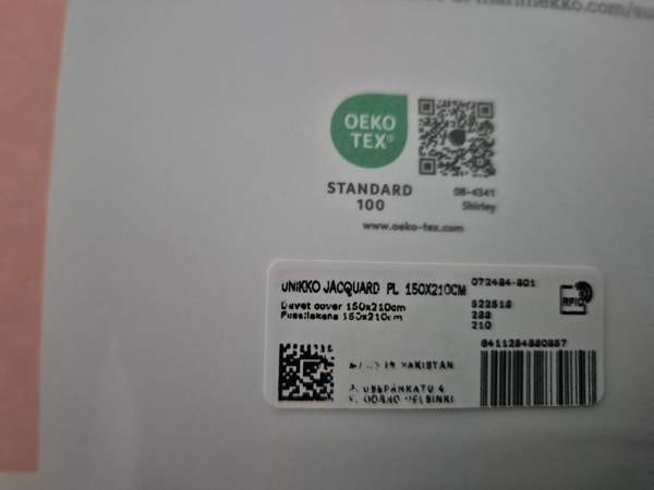 Uusi Marimekko Unikko Jacquard pussilakana 150x210cm Alajärvi - valokuva 5