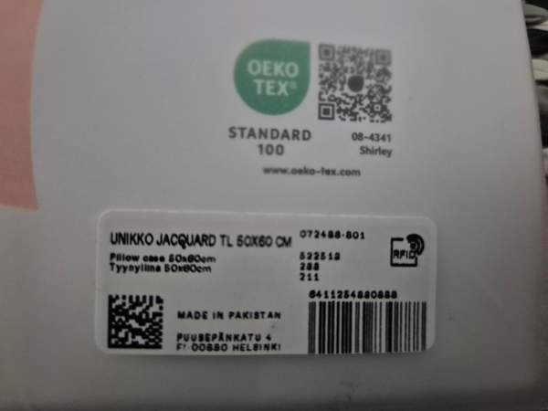 Uusi Marimekko Unikko Jacquard tyynyliina 50x60cm Alajärvi – foto 7