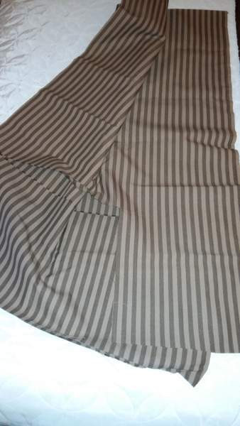 Paksuhko ruskea puuvilla-raitakangas 1,9m x 1,45m Seinaejoki - photo 1