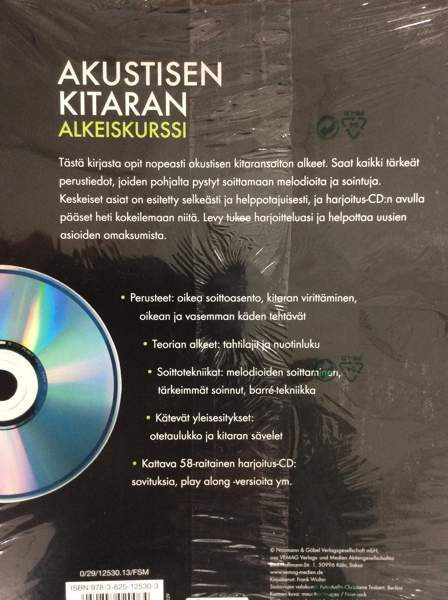Akustisen Kitaran Alkeiskurssi Kirja + Cd / Uusi Varkaus - photo 2