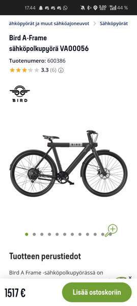 Bird A Bike sähköpyörä Туусула - изображение 6