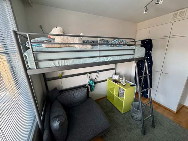 Ikean parvisänky 90x200 hopea Turku – foto 2