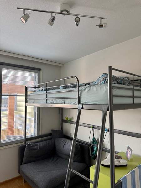 Ikean parvisänky 90x200 hopea Turku – foto 1