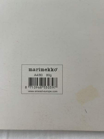 Marimekko vihreä pienet kivet vihko / kierrevihko A4/80, kuin uusi Эспоо - изображение 2