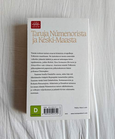 Keskeneräisten tarujen kirja J.R.R. Tolkien pokkari Tampere - valokuva 2