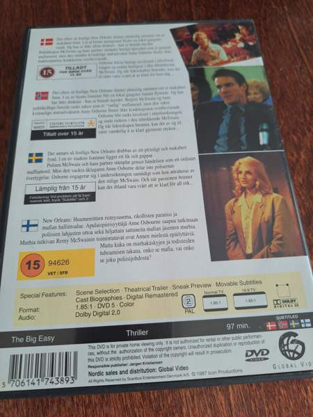 DVD Big Easy (Ellen Barkin, 1987) Seinäjoki - valokuva 2