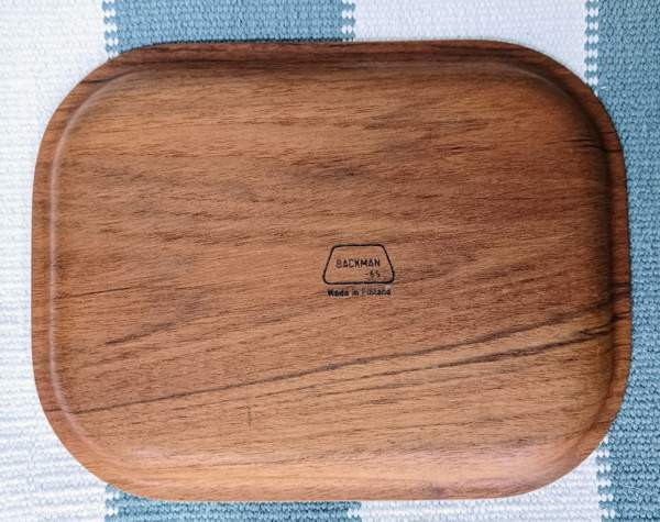 60-luvun pieni Backman teak-tarjotin Helsinki - photo 2