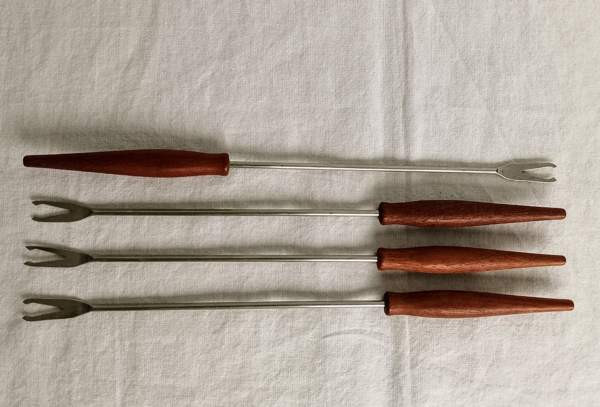Teak-vartiset vintage fonduehaarukat Helsinki - изображение 1