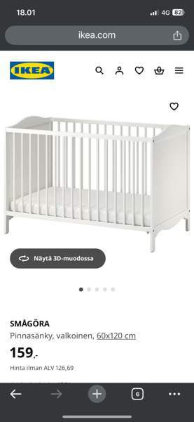 Vauvan sänky+petivaatteet+reunapehmusteet Helsinki – foto 1