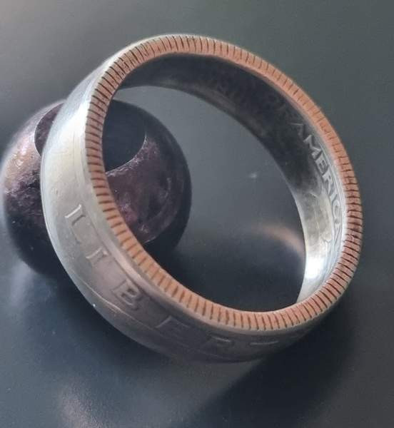 Kolikkosormus Amerikan quarter dollar. Ilmainen toimitus! Mustasaari - photo 1