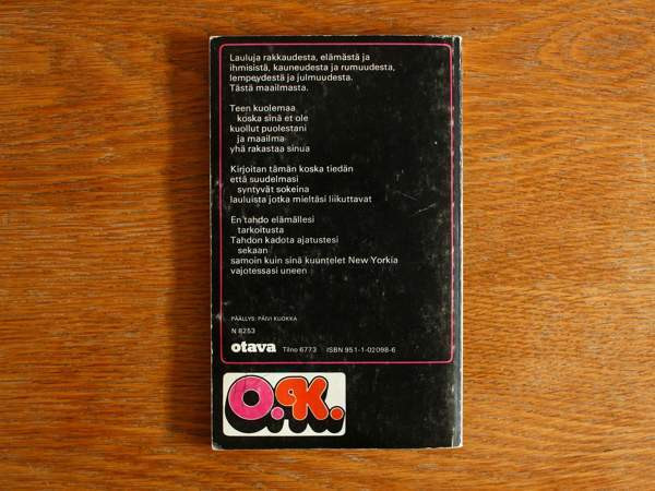 Leonard Cohen - Rakkauden orjat (runokirja) Tampere – foto 3