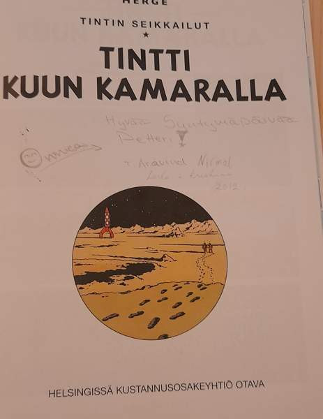 Päämääränä kuu + Tintti kuun kamaralla ( Kovakantiset ) Kerava - valokuva 1