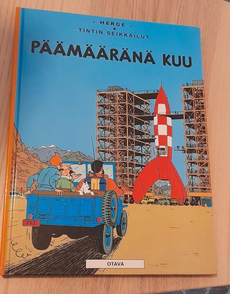 Päämääränä kuu + Tintti kuun kamaralla ( Kovakantiset ) Kerava - valokuva 3