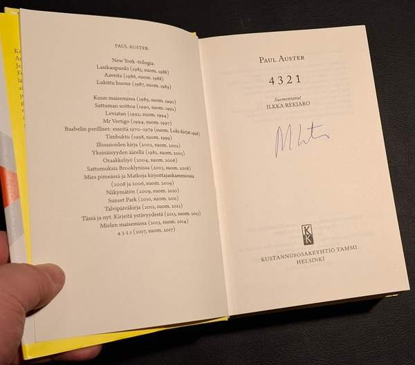 Paul Auster, 4321 Kokkola - valokuva 4