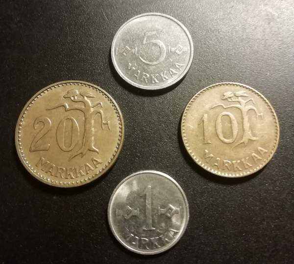 Suomi, vuoden 1955 kolikoita Joensuu - valokuva 2